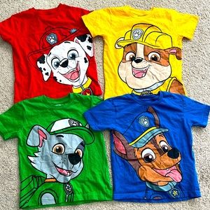 Paw Patrol Shirt Set 5T Like New Marshall Chase Rubble Rocky